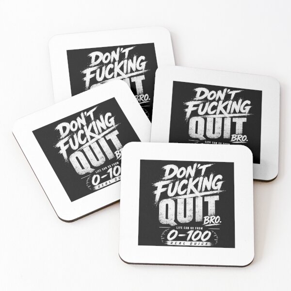 Item preview, Don't Quit Bro Motivational Typography Design designed and sold by Varun6452.