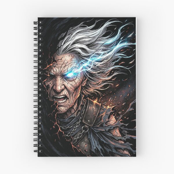 Item preview, Undead Sorcerer Gritty Dark Fantasy - Heavy Metal Art Print designed and sold by MCHDesignST.