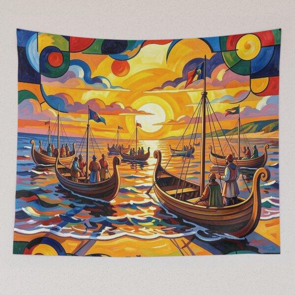Item preview, The Vikings Land designed and sold by George Hutton Hunter.