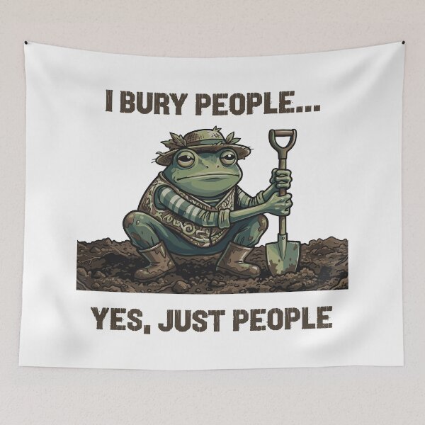 Item preview, Funny Dark Humor Frog Gardener designed and sold by BHP Studio.