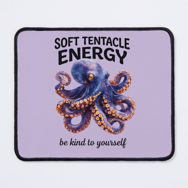 Item preview, Soft Tentacle Energy Octopus T-Shirt & Sticker – Cute Positive Octopus Graphic Tee with Cozy Ocean Vibes designed and sold by ZyxDes.