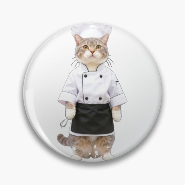 Item preview, Cute Master Chef Cat with Whisk Illustration designed and sold by Artgirldhanya.