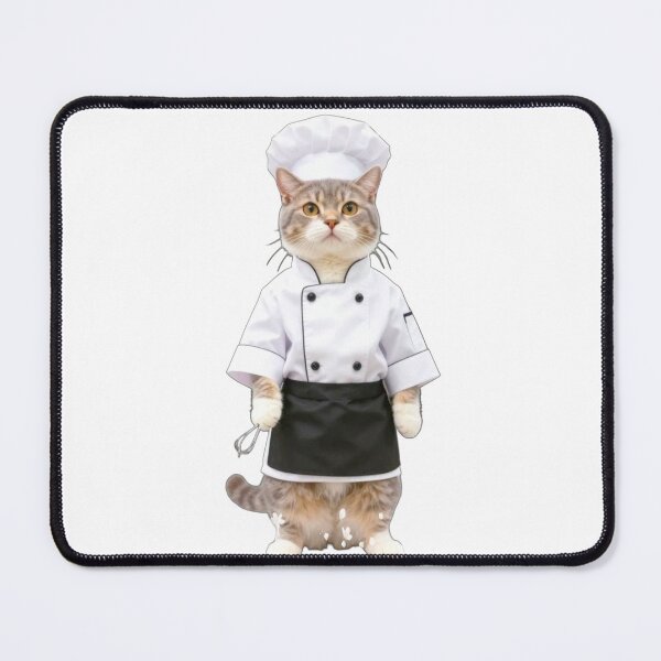 Item preview, Cute Master Chef Cat with Whisk Illustration designed and sold by Artgirldhanya.