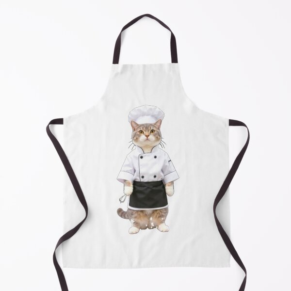 Item preview, Cute Master Chef Cat with Whisk Illustration designed and sold by Artgirldhanya.