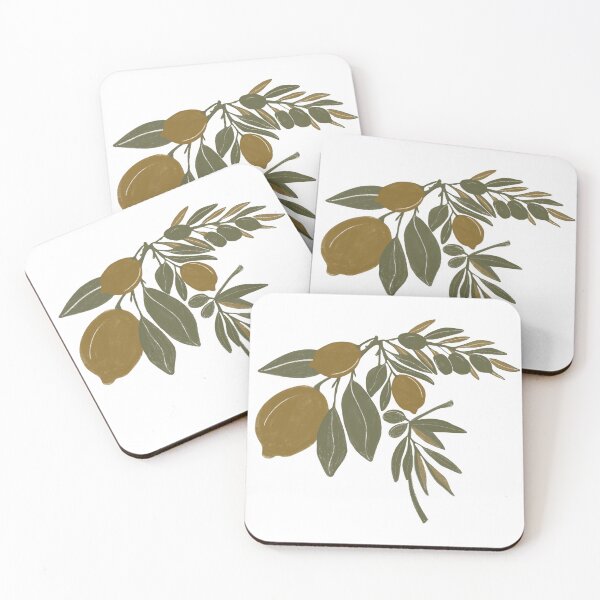 Item preview, Lemon and Olive Branch Botanical Illustration Isolated on Transparent Background designed and sold by TaniaArtDesign.