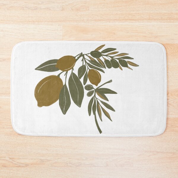 Item preview, Lemon and Olive Branch Botanical Illustration Isolated on Transparent Background designed and sold by TaniaArtDesign.