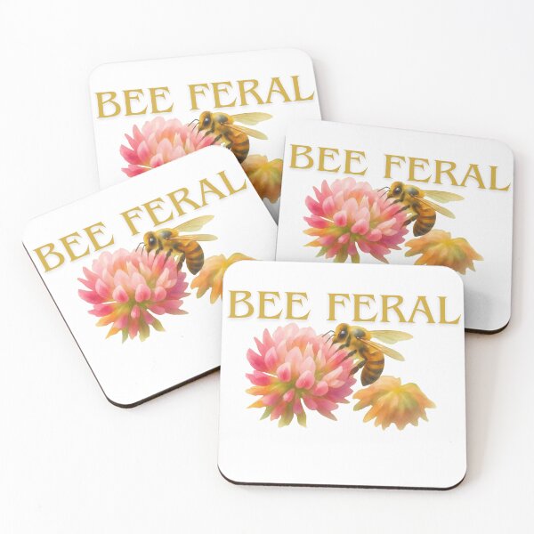 Item preview, Bee Feral — Bee & Clover Watercolor designed and sold by Feral Vibes.