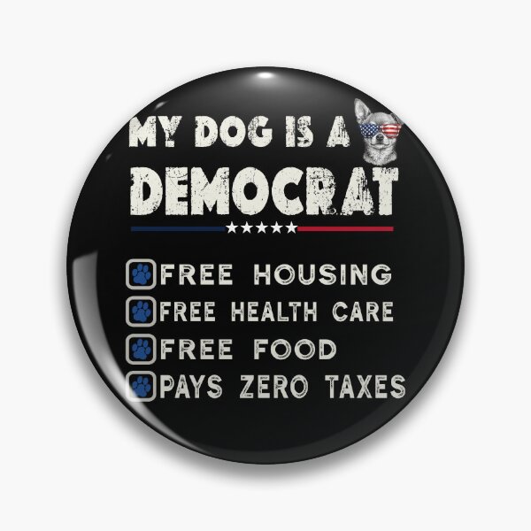 Item preview, My Dog Is A Democrat Funny Political Pet Owner Patriotic dog designed and sold by Youngkev-arts.