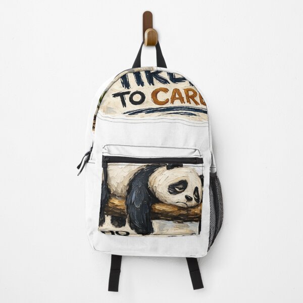 Item preview, Too Tired To Care – Sleepy Panda Oil Paint Sticker designed and sold by Genzfirevibes.