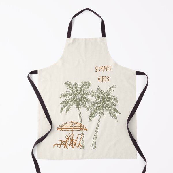 Item preview, ​Retro Summer Vibes Palm Trees and Beach Chair Illustration designed and sold by HBBS DESIGNS.