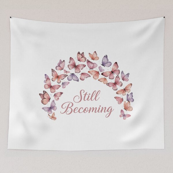 Item preview, Still Becoming — Butterfly Self Love Gift for Her Healing Era designed and sold by DreamelleStudio.