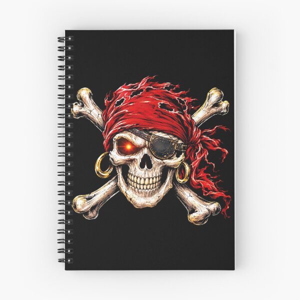 Item preview, Jolly Roger Pirate Skull with Red Bandana and Eyepatch designed and sold by Vermanartist.