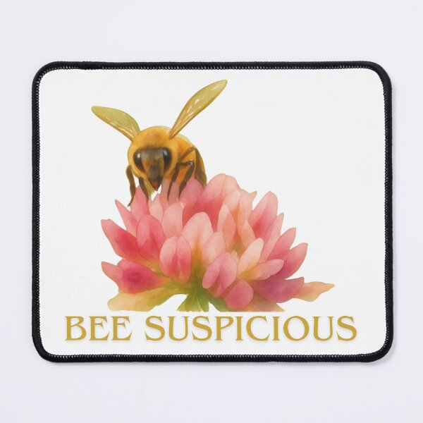 Item preview, Bee Suspicious — Bee & Clover Watercolor designed and sold by Feral Vibes.