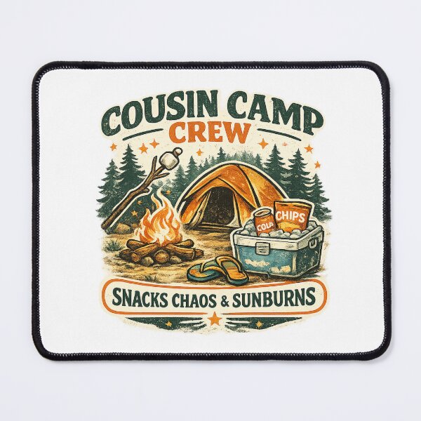 Item preview, Cousin Camp Crew Snacks Chaos And Sunburns designed and sold by Concrete Coffee Studio.