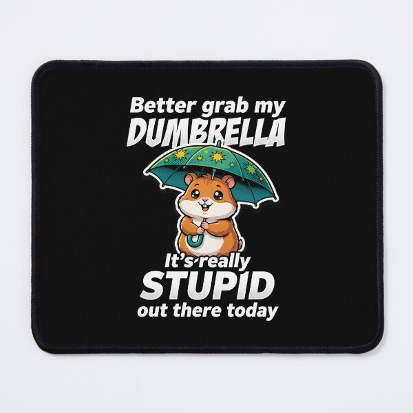 Item preview, Dumbrella Hamster Funny Weather Pun designed and sold by TshirtsOnline-.