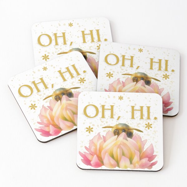 Item preview, Oh, Hi. — Bee & Clover Watercolor designed and sold by Feral Vibes.