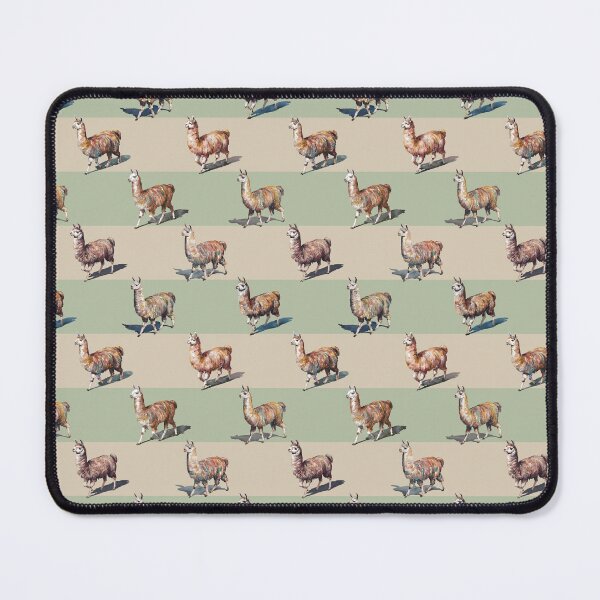 Item preview, Watercolor Llamas over Sage and Beige designed and sold by Lidra Zehcnas.