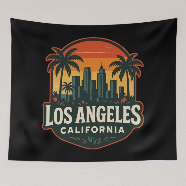 Item preview, Los Angeles California USA Retro Vintage Travel designed and sold by TomFrontierArt.