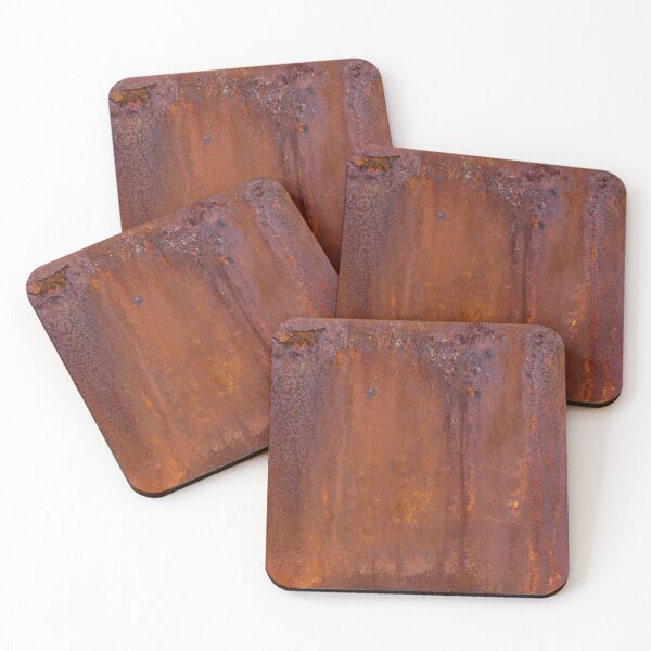 Item preview, Close-Up Rusted Painted Metal Surface With Peeling Red Paint and Green Patina Texture designed and sold by Nmallia.