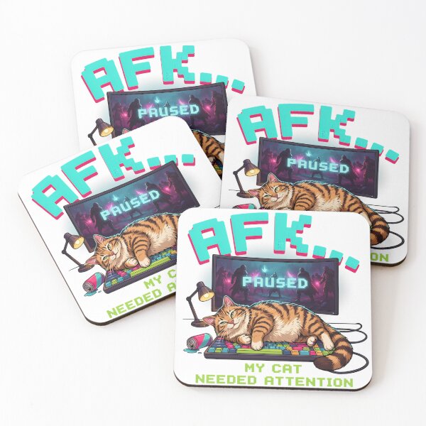 Item preview, AFK... My Cat Needed Attention | Funny Gamer Cat Retro Gaming Design designed and sold by PatsiRose.
