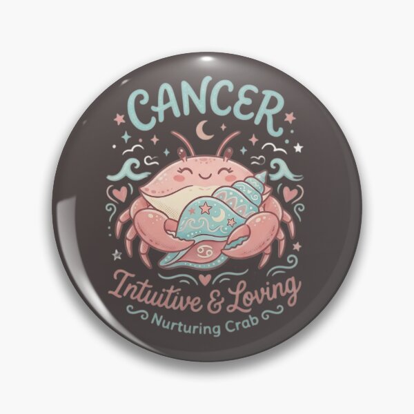Item preview, Cancer Zodiac Sign Cute Crab Astrology Daily Horoscope | Intuitive & Loving Nurturing Crab | Kawaii Cancer Astrology Gift designed and sold by Bhaskar Digital Art.