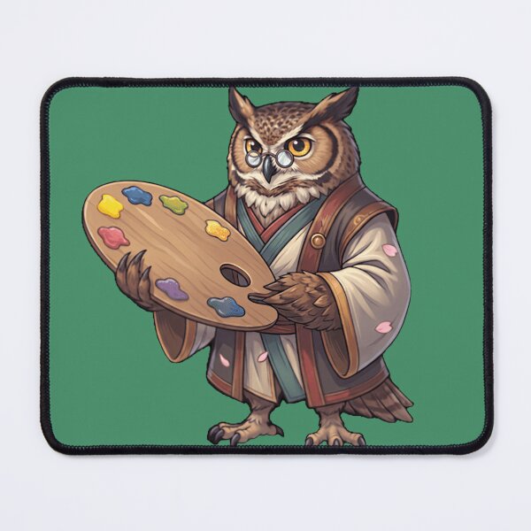 Item preview, WISE ARTIST OWL designed and sold by REGALINGSHOP.