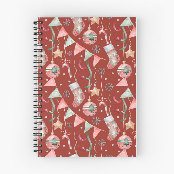 Item preview, Watercolor Christmas Ornament Pattern | Seamless Holiday Pattern with Baubles, Stockings, Candy Canes & Festive Garlands designed and sold by SashaZinch.