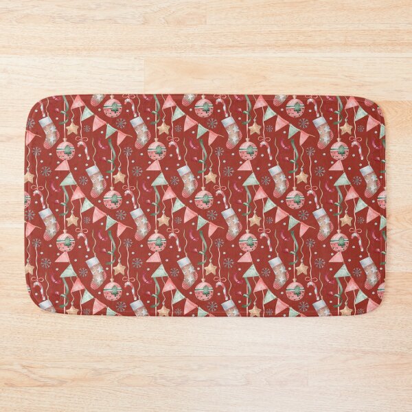 Item preview, Watercolor Christmas Ornament Pattern | Seamless Holiday Pattern with Baubles, Stockings, Candy Canes & Festive Garlands designed and sold by White Rabbit Design .