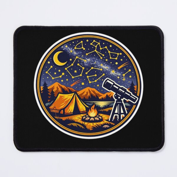 Item preview, Cozy Mountain Tent – Summer Constellations Badge designed and sold by Timeless Junction.