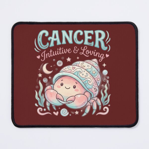 Item preview, Cancer Zodiac Sign Cute Hermit Crab Astrology Daily Horoscopes | Intuitive & Loving Cancer Gift | Kawaii Celestial Crab Art designed and sold by Bhaskar Digital Art.
