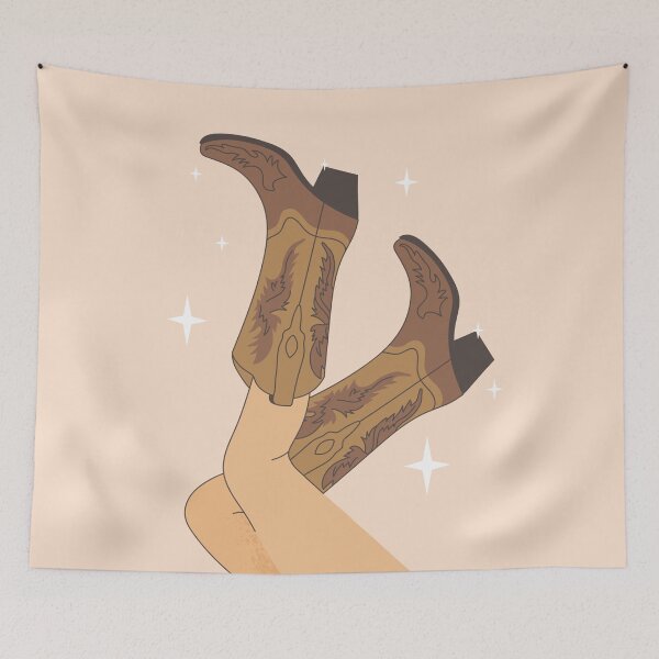 Artikelvorschau, Frauenbeine in Cowboystiefeln. Cowgirl trägt Stiefel. entworfen und verkauft von CoCoArt-Ua.