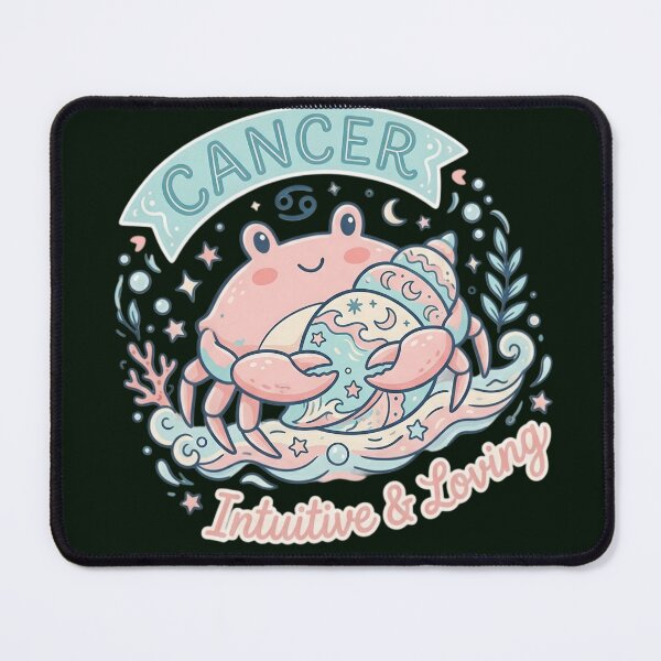 Item preview, Daily Horoscopes Cancer Zodiac Crab Astrology | Intuitive & Loving Cancer Sign | Cute Pastel Celestial Crab Art Gift designed and sold by Bhaskar Digital Art.