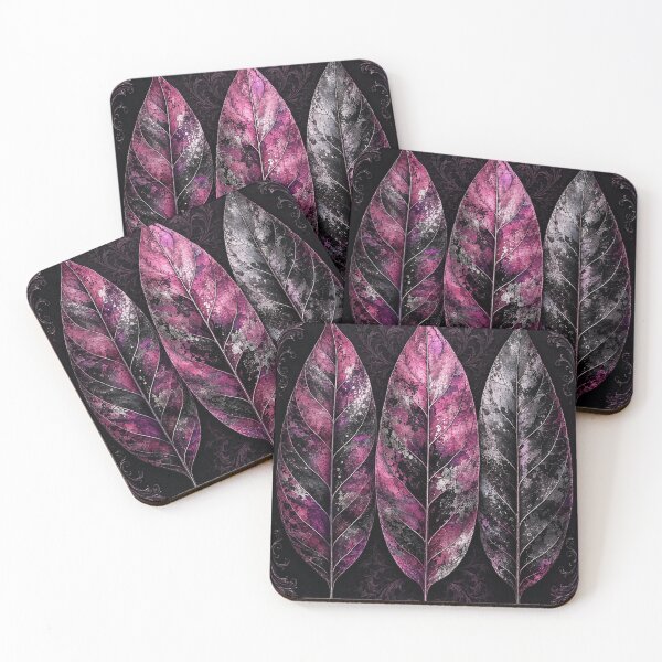 Item preview, Magenta Triptych Gothic Botanical Art  designed and sold by NocturnaLeafCo.