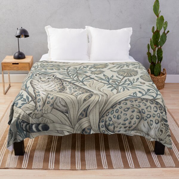 Item preview, William Morris Snow Leopard Pattern – Arts & Crafts Botanical Wildlife Design designed and sold by Tamas Das.