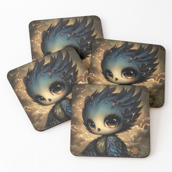 Item preview, Storm Phoenix Fantasy Art | Lightning Fire Bird Mythical Creature designed and sold by InkAndGloom.