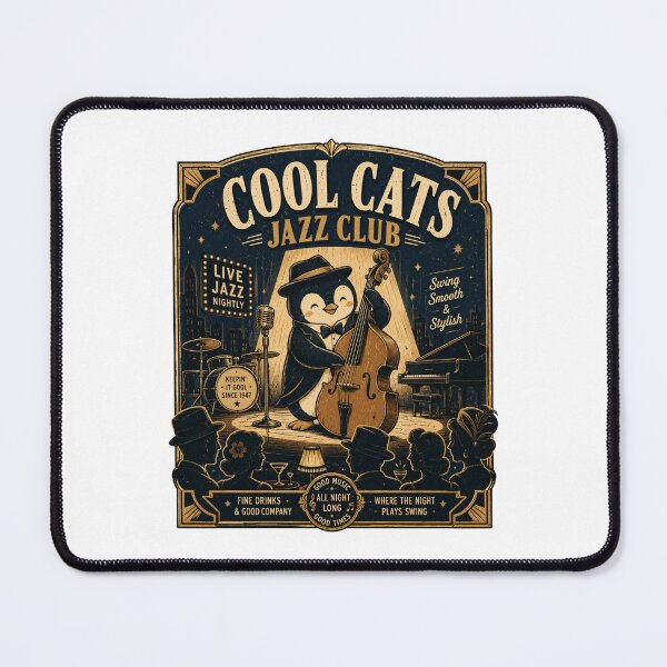 Item preview, Cool Cats Jazz Club Shirt | Vintage Penguin Jazz Music Tee | Retro Swing Band Graphic | Funny Music Lover Gift designed and sold by MaynyStudio.