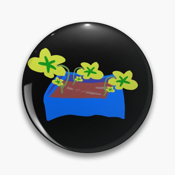 Item preview, Blue plant pot with flowers designed and sold by vibeno1.