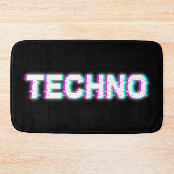Item preview, Techno Neon Glitch Typography Underground Rave Aesthetic designed and sold by SPAZE-Typo.