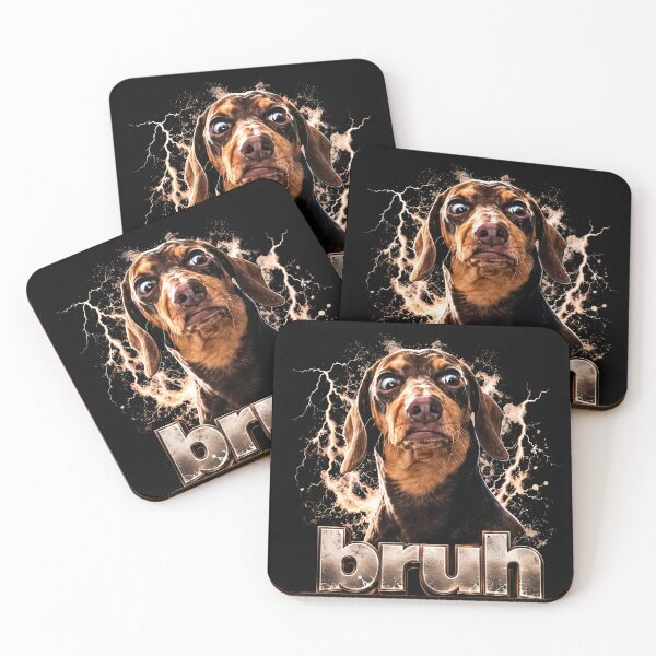 Item preview, Funny Bruh Dachshund Dog Meme Vintage Lightning Graphic designed and sold by Vermanartist.