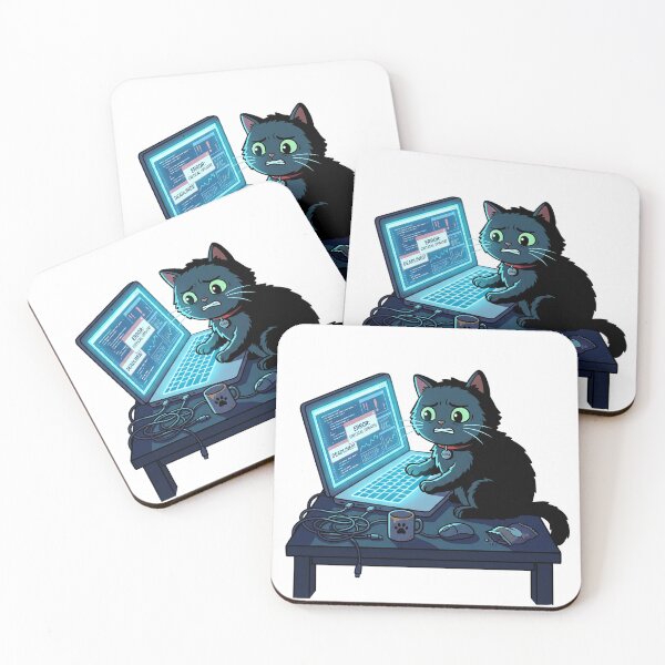 Item preview, Funny Cat Programmer Coding Error Deadline designed and sold by  abdo art shop.