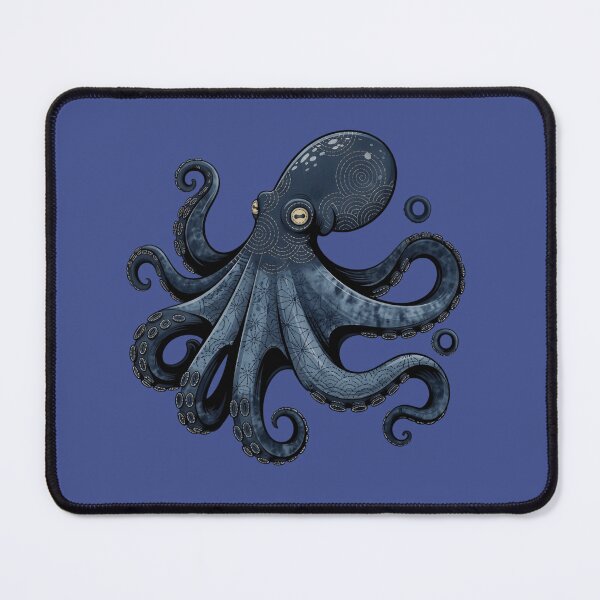 Item preview, Blue Mystic Octopus T-Shirt & Sticker – Elegant Deep Sea Creature Illustration, Nautical Ocean Art designed and sold by ZyxDes.