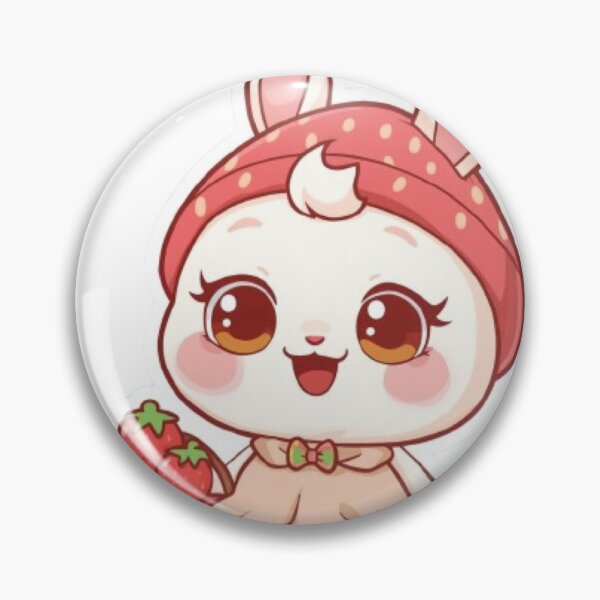 Item preview, Cute Strawberry Bunny Kawaii Sticker | Adorable Rabbit with Strawberries designed and sold by Stylestickers55.