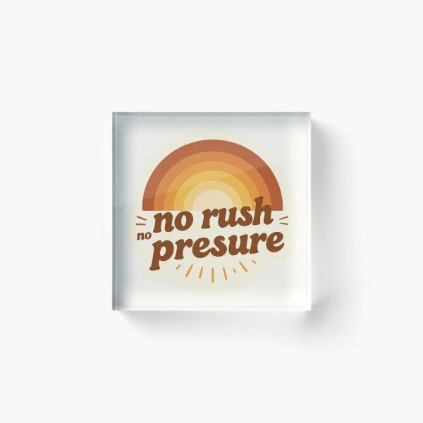 Item preview, No Rush No Pressure – Cozy Minimalist Typography Design designed and sold by CosmicQuietLab.