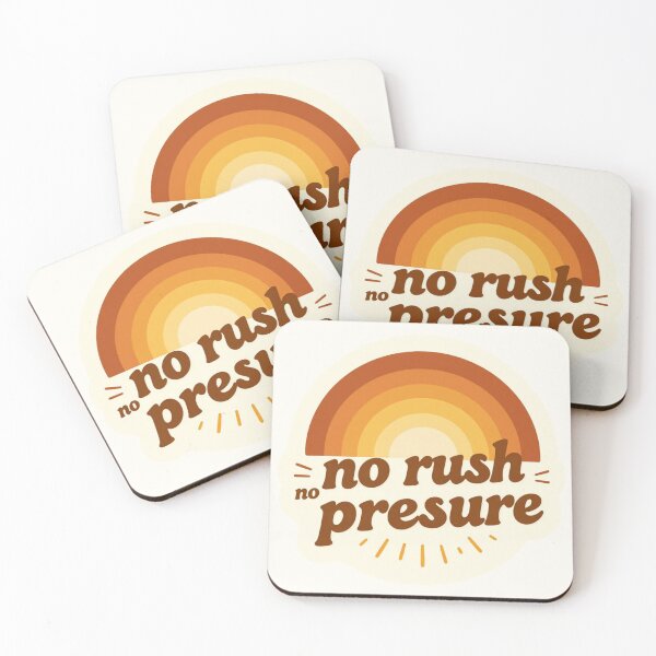 Item preview, No Rush No Pressure – Cozy Minimalist Typography Design designed and sold by CosmicQuietStudio.