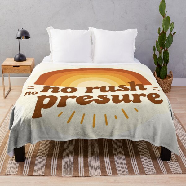 Item preview, No Rush No Pressure – Cozy Minimalist Typography Design designed and sold by CosmicQuietStudio.
