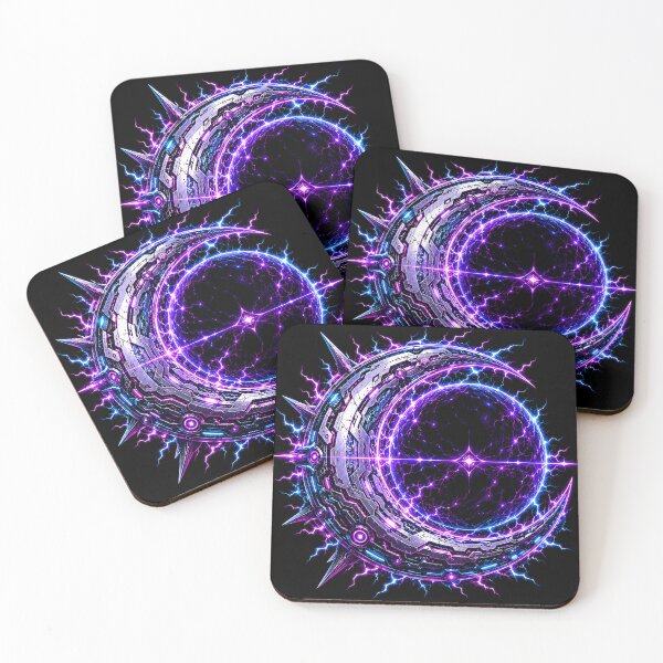 Item preview, Void Lunar - Cybernetic Cyberpunk Purple Lightning Moon designed and sold by RiteshCenter .