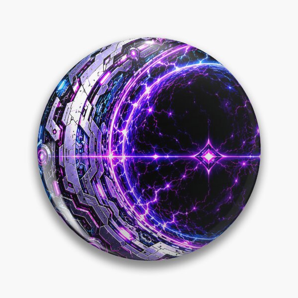 Item preview, Void Lunar - Cybernetic Cyberpunk Purple Lightning Moon designed and sold by RiteshCenter .