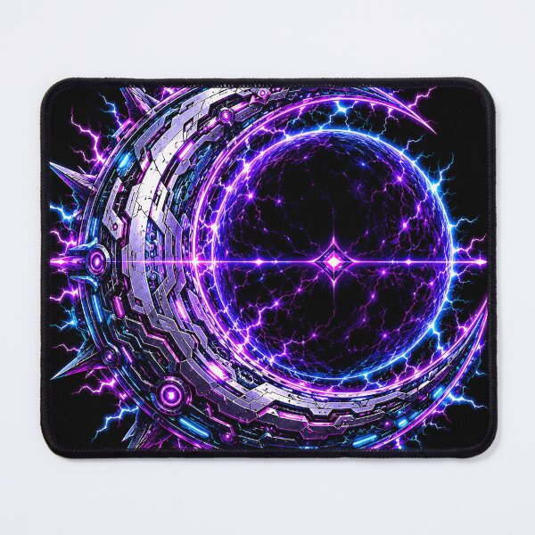 Item preview, Void Lunar - Cybernetic Cyberpunk Purple Lightning Moon designed and sold by RiteshCenter .