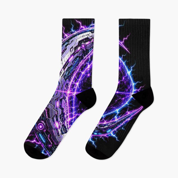 Item preview, Void Lunar - Cybernetic Cyberpunk Purple Lightning Moon designed and sold by RiteshCenter .