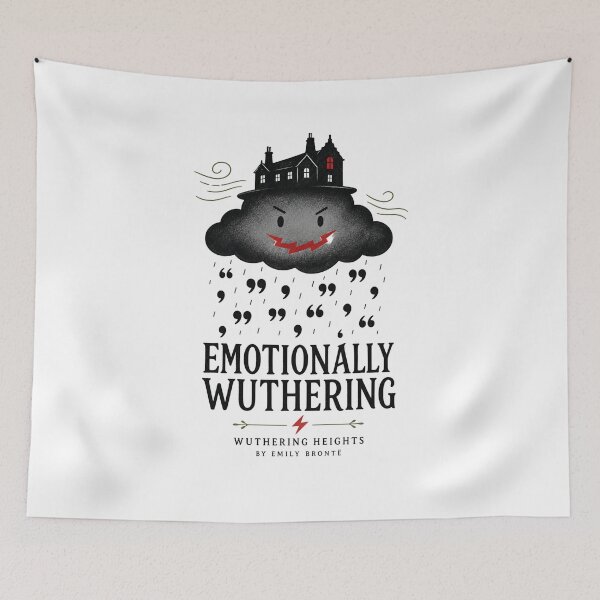 Item preview, Emotionally Wuthering Storm Cloud Gothic Quote Book Aesthetic designed and sold by Fenay Designs.